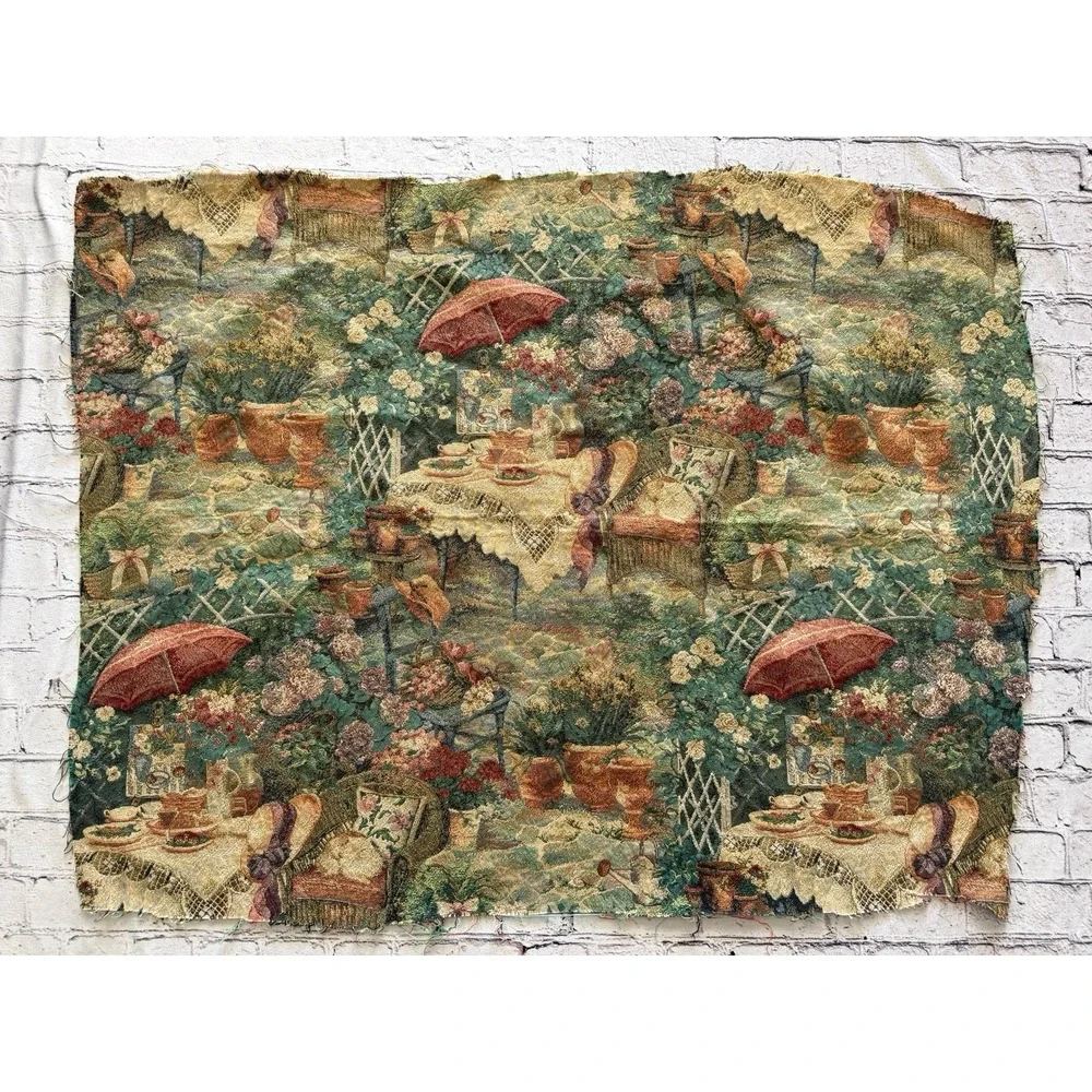 Vintage Romantic Scene French Country Tapestry Woven 26